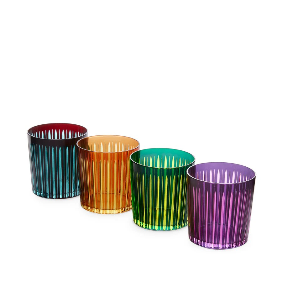 Prism Double Old Fashioned Glasses - Assorted (Set of 4)