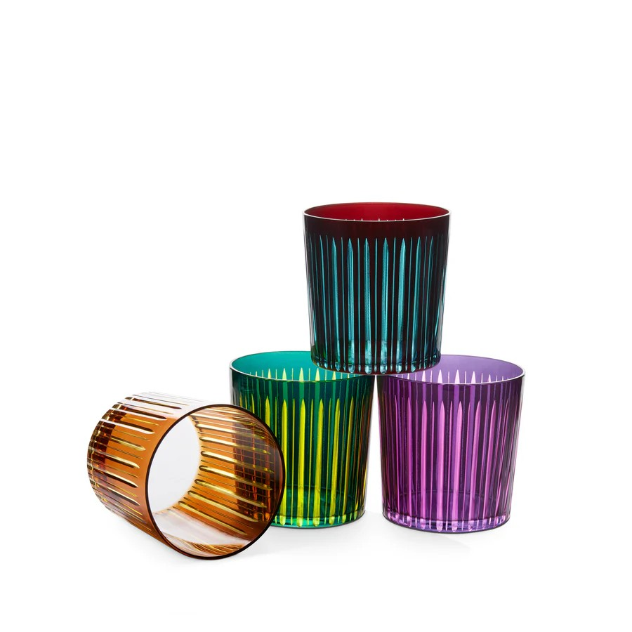 Prism Double Old Fashioned Glasses - Assorted (Set of 4)