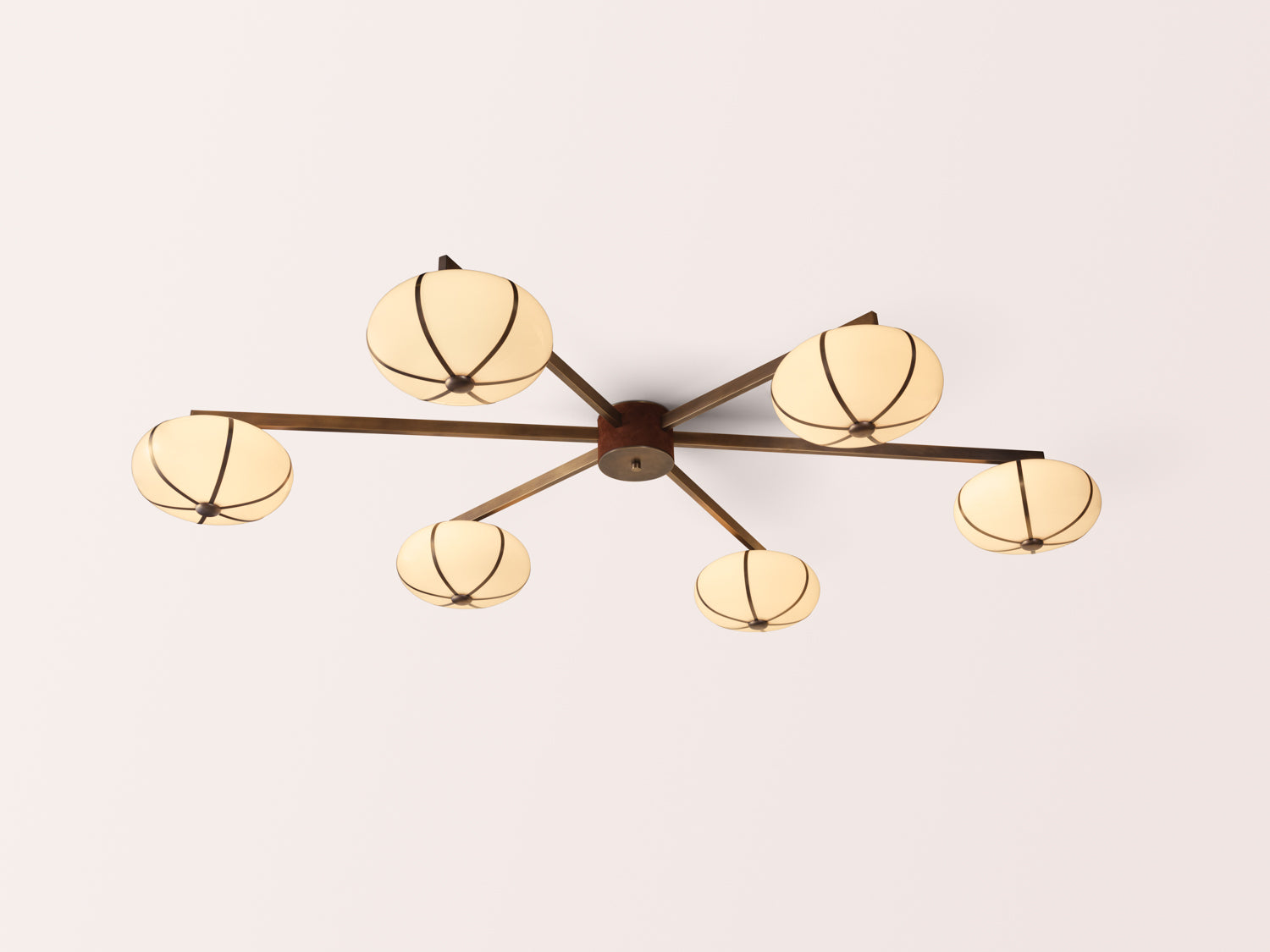 Rib Chandelier 6 Flush Mount