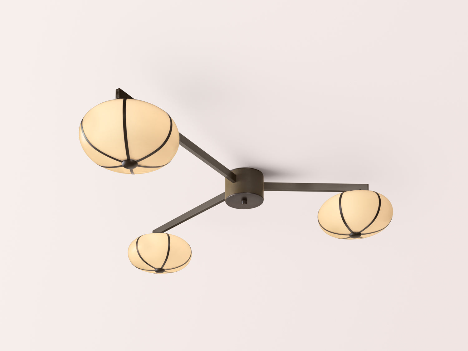 Rib Chandelier 3 Flush Mount