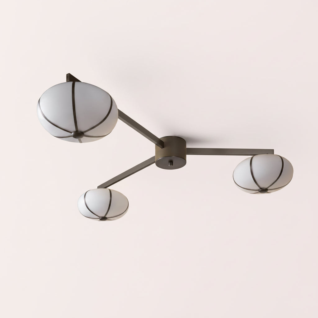 Rib Chandelier 3 Flush Mount