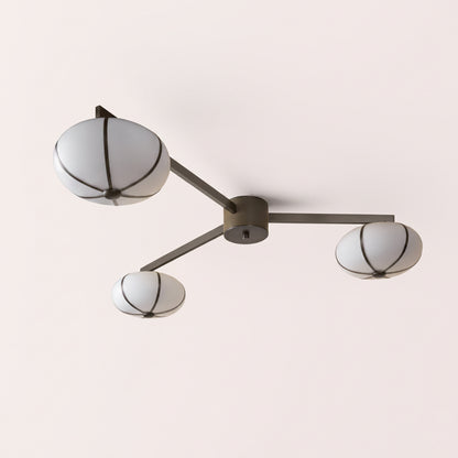 Rib Chandelier 3 Flush Mount