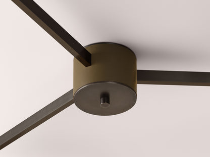 Rib Chandelier 3 Flush Mount