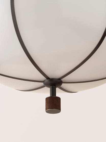 Rib Flush Mount Large Ellipse