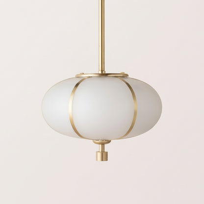 Rib Pendant Small Ellipse