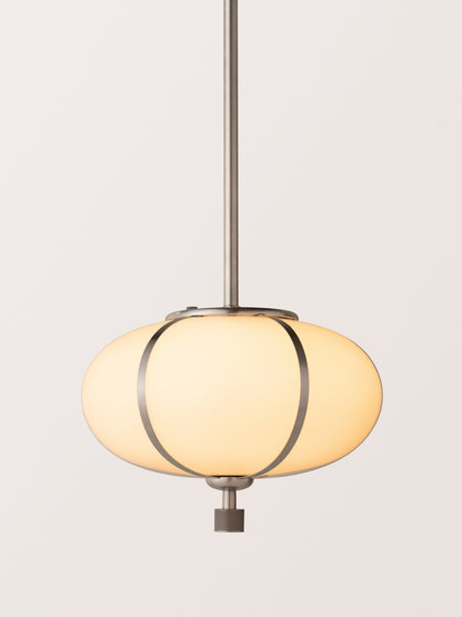 Rib Pendant Small Ellipse