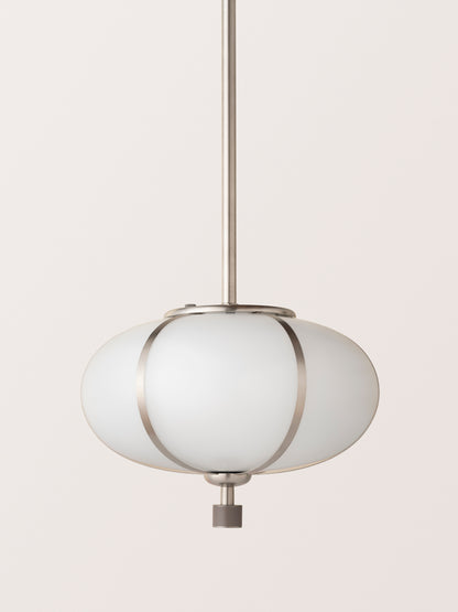 Rib Pendant Small Ellipse
