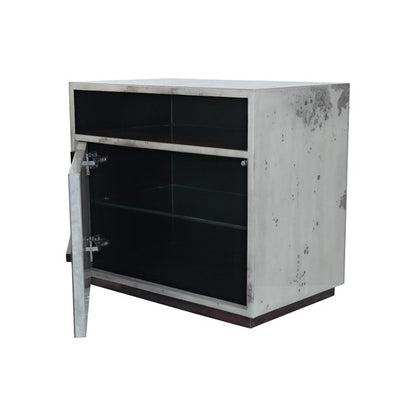 Scilla Bedside Table (Grey Parchment)