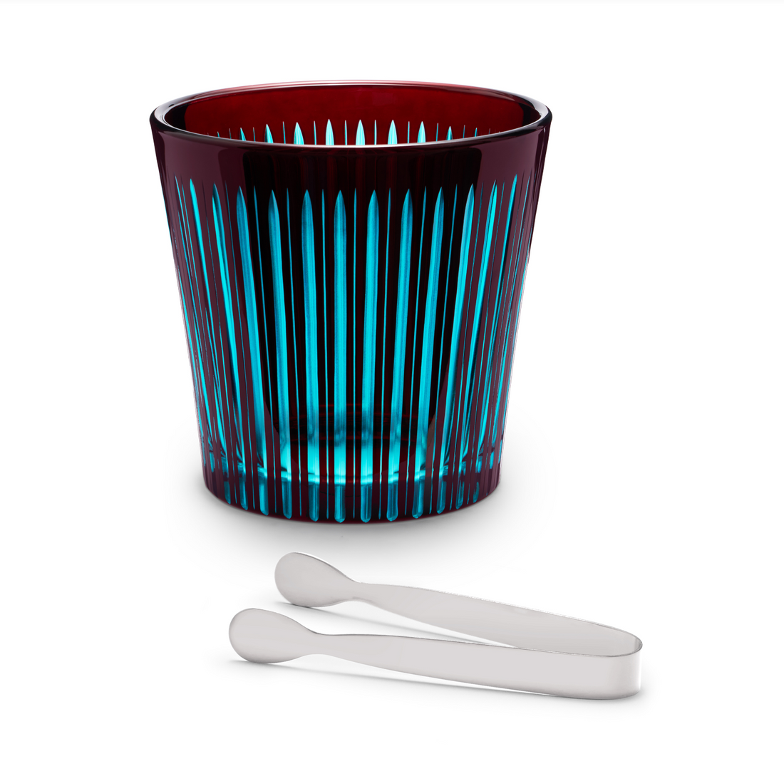 Prism Ice Bucket &amp; Tongs