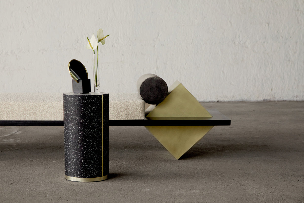 Coexist Daybed Polished Black Steel