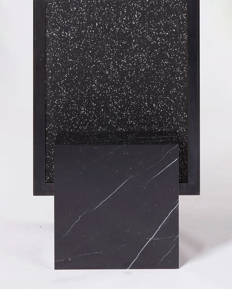Coexist Mirror Stone, Black Steel