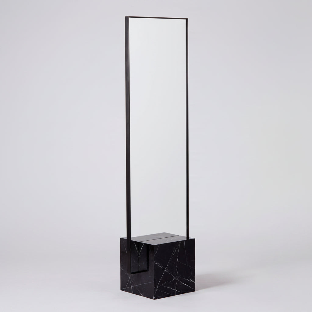Coexist Mirror Stone, Black Steel