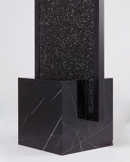 Coexist Mirror Stone, Black Steel