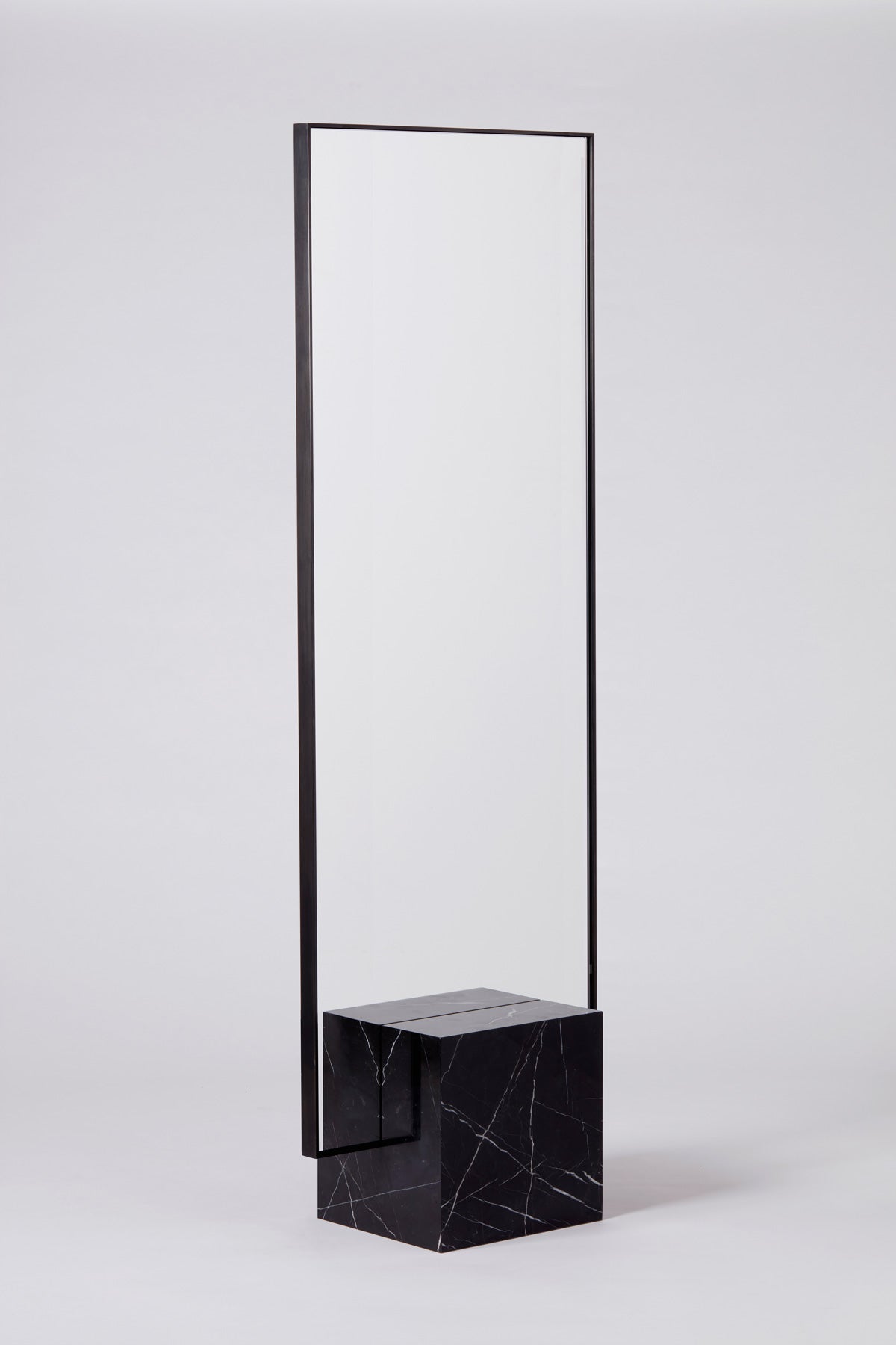 Coexist Mirror Stone, Black Steel