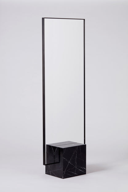 Coexist Mirror Stone, Black Steel