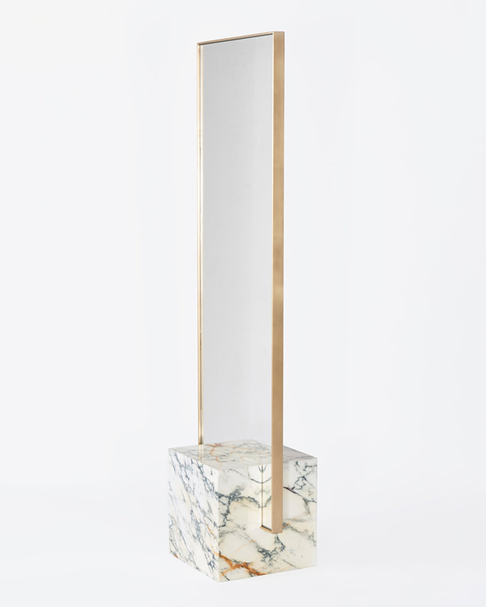 Coexist Mirror Stone, Brass