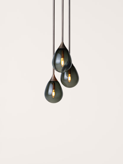 Teardrop Pendant 3 Cluster Small