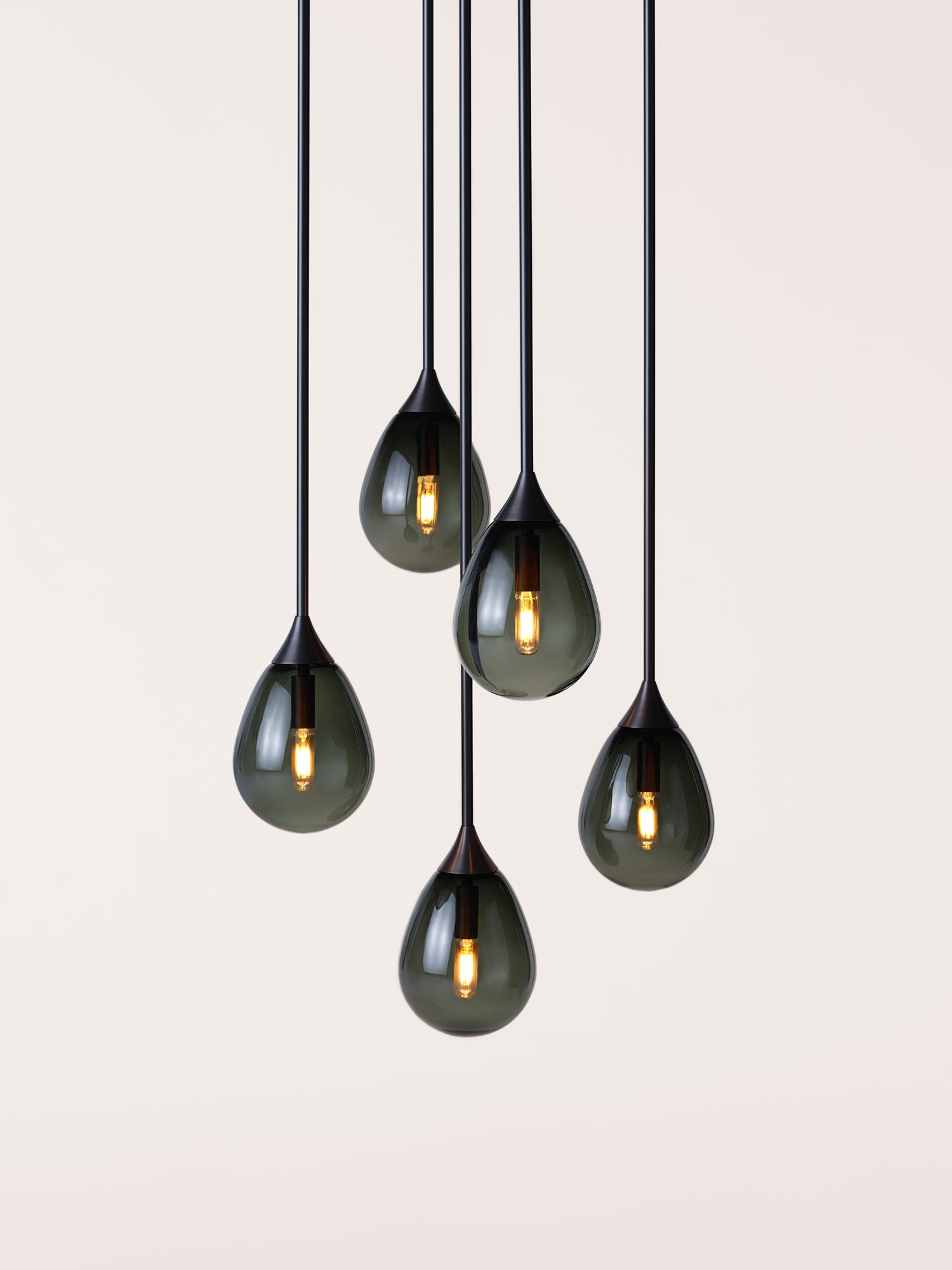 Teardrop Pendant 5 Cluster Small