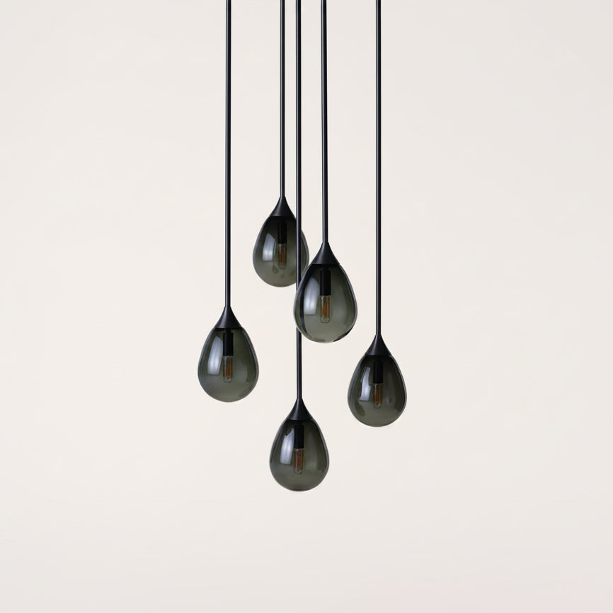 Teardrop Pendant 5 Cluster Small