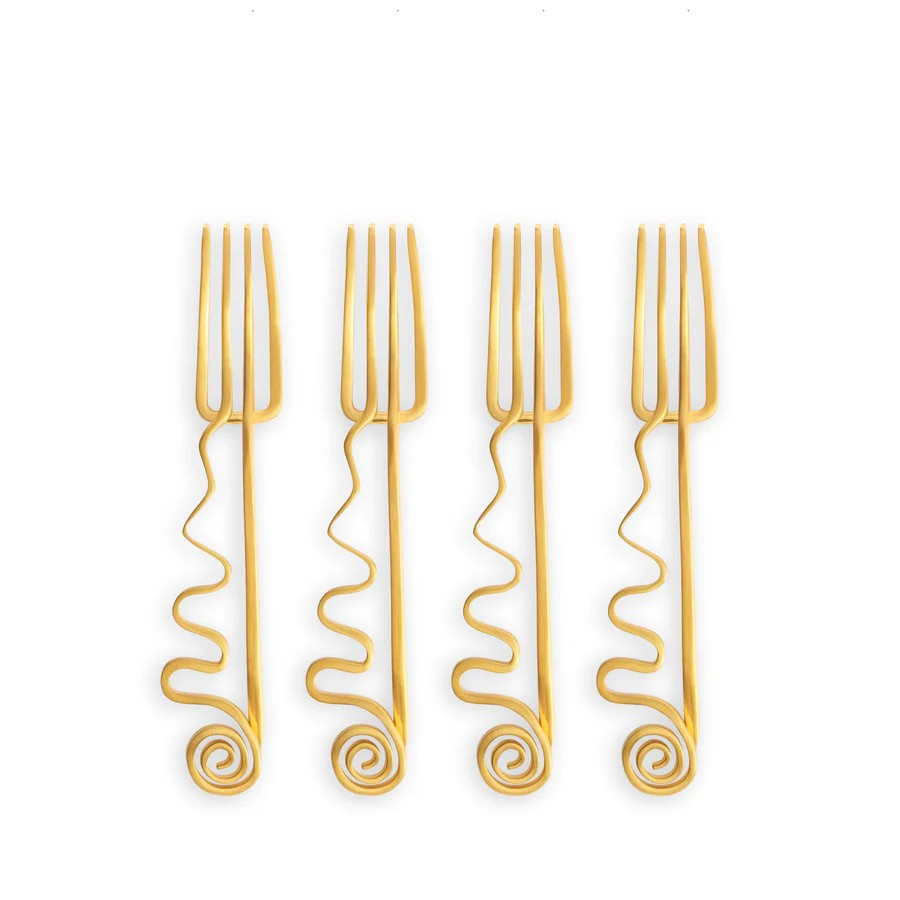 Spirale Cocktail Forks (Set of 4)