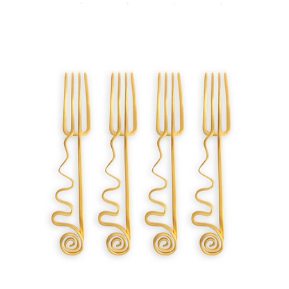 Spirale Cocktail Forks (Set of 4)