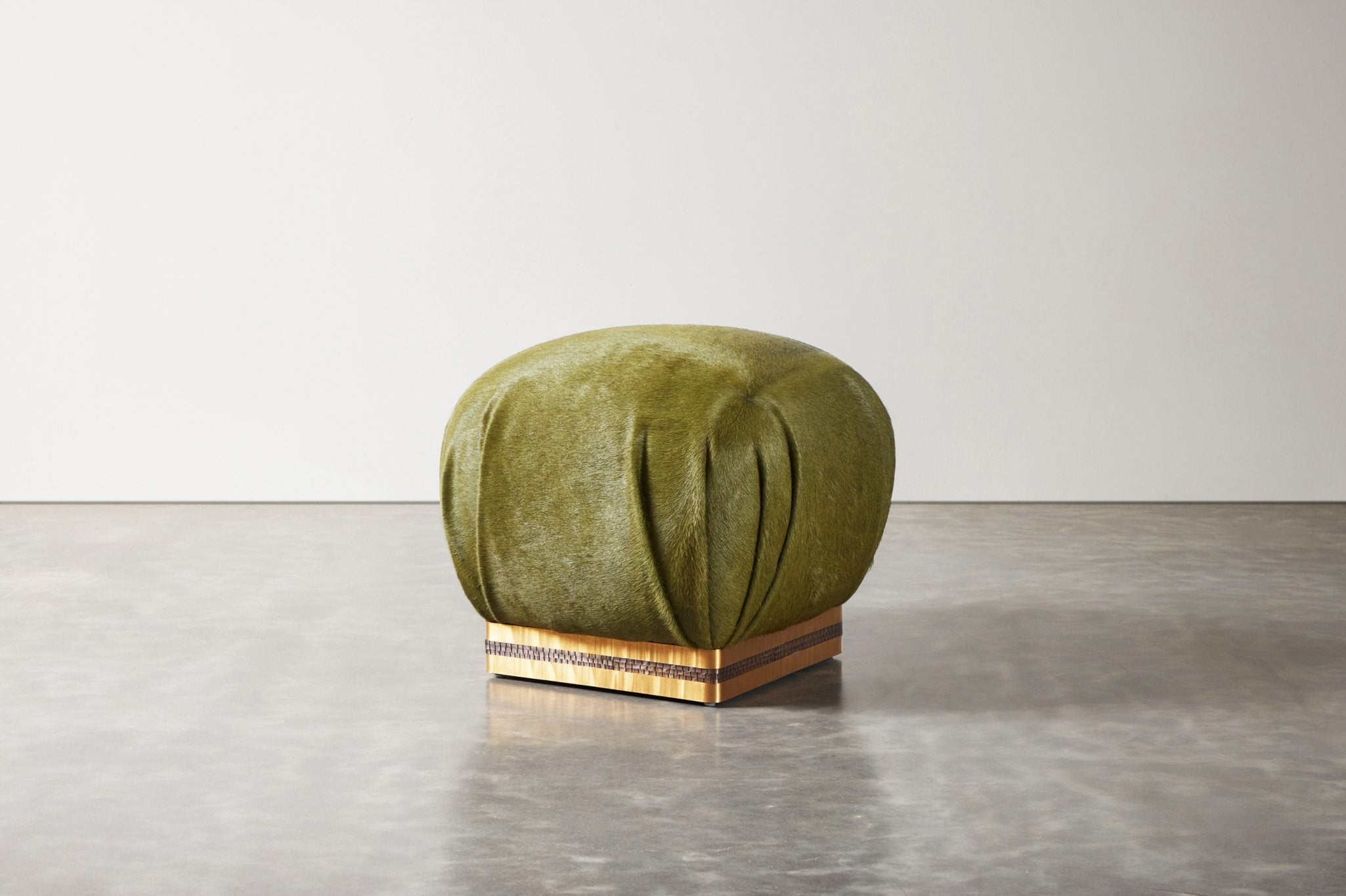 Sprung Pouffe – Golden Band by COUP STUDIO x Damian Jones