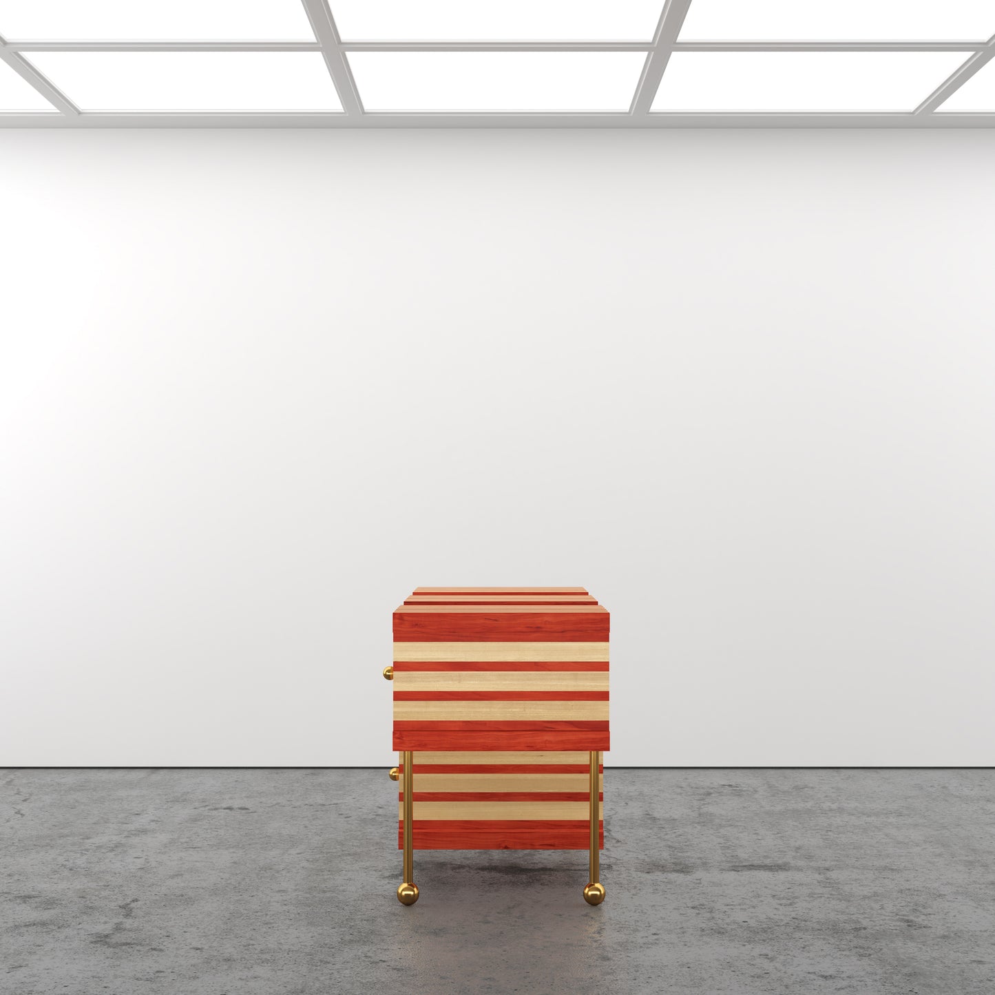 Striped Cube Credenza