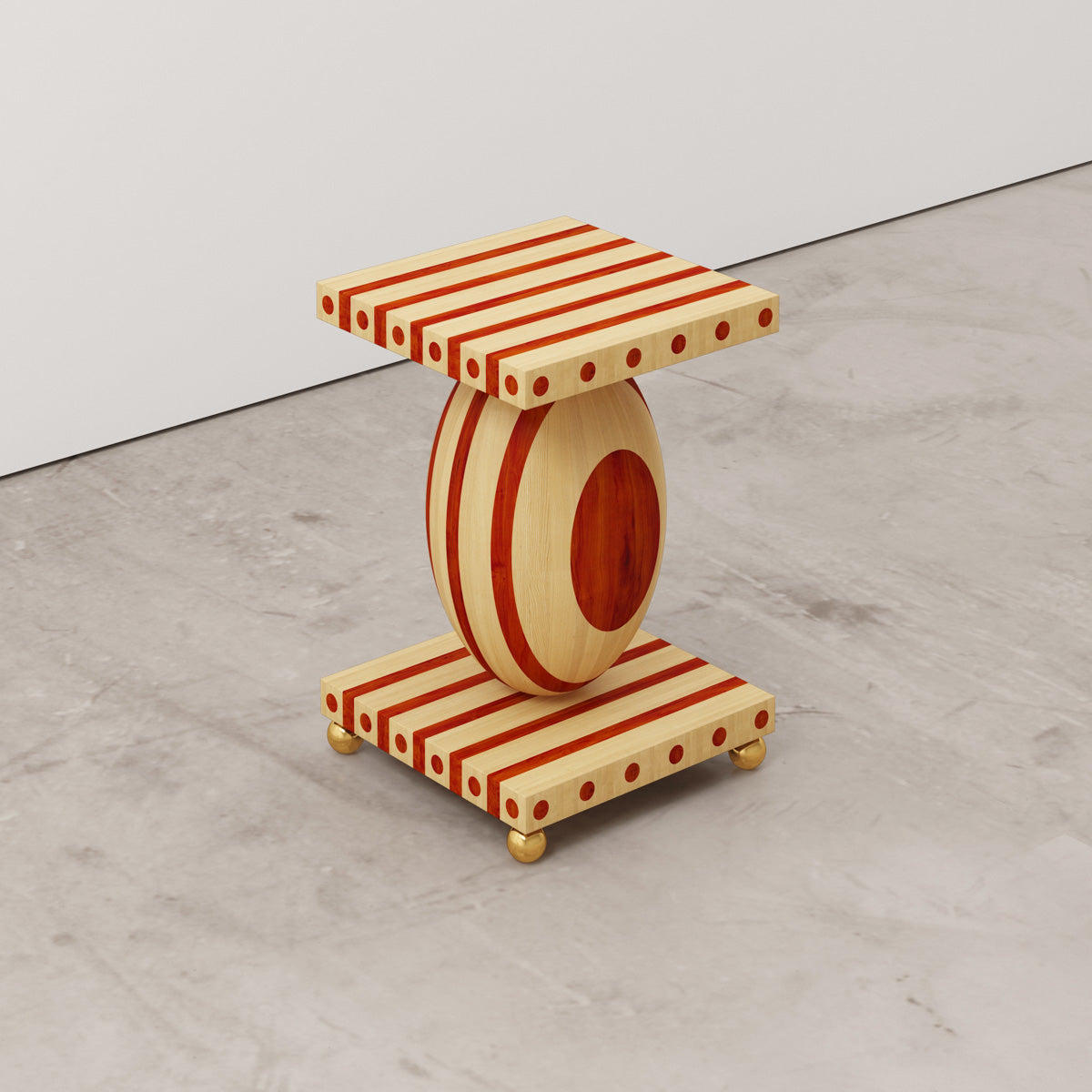 Striped Side Table