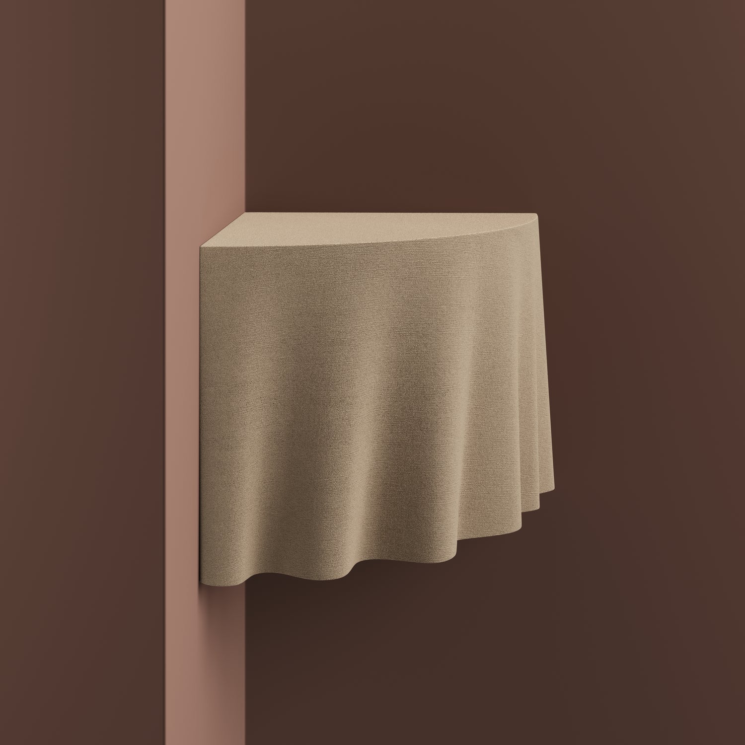 DUK Quartz Sand Wall-Mounted Side Table