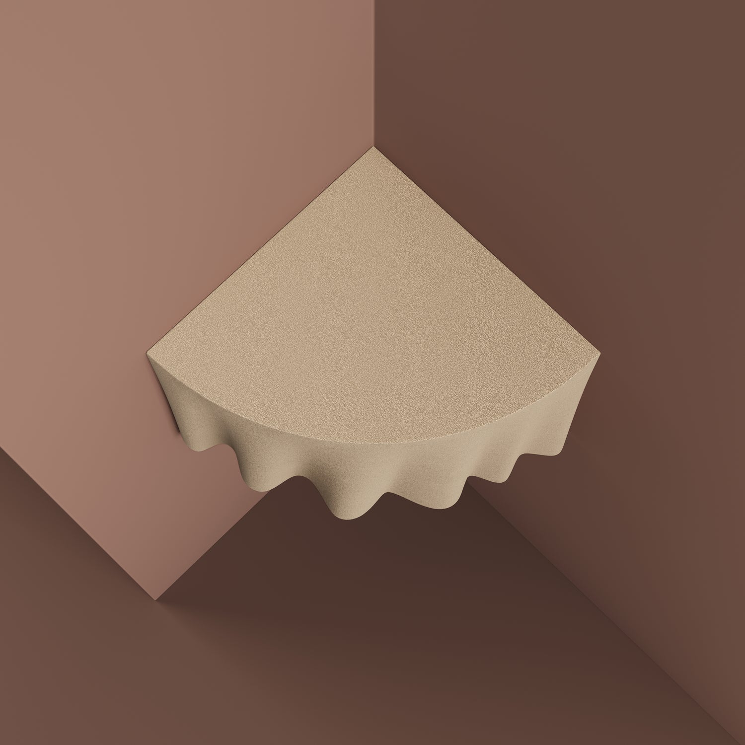 DUK Quartz Sand Wall-Mounted Side Table