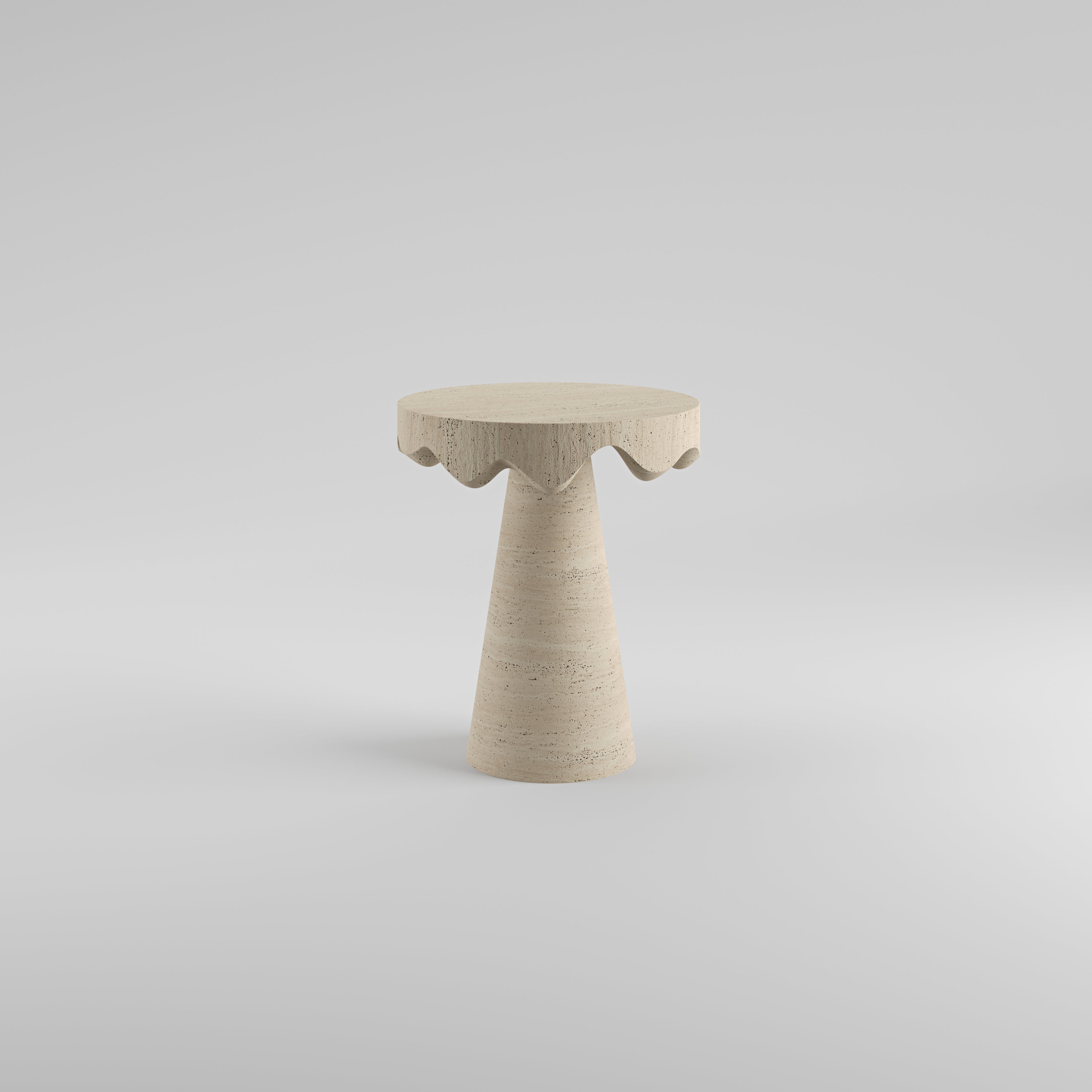 Dripotlé Travertine Side Table