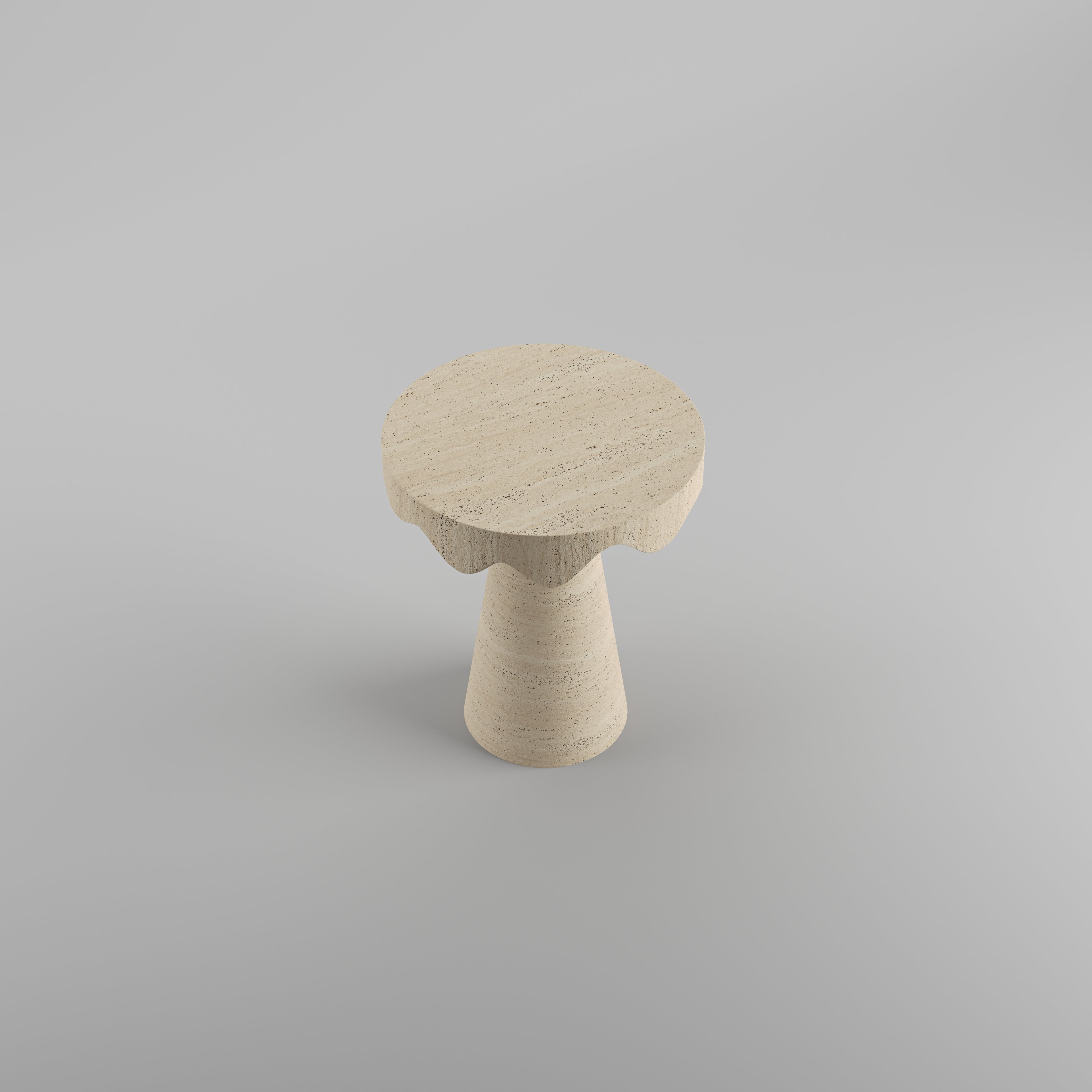 Dripotlé Travertine Side Table