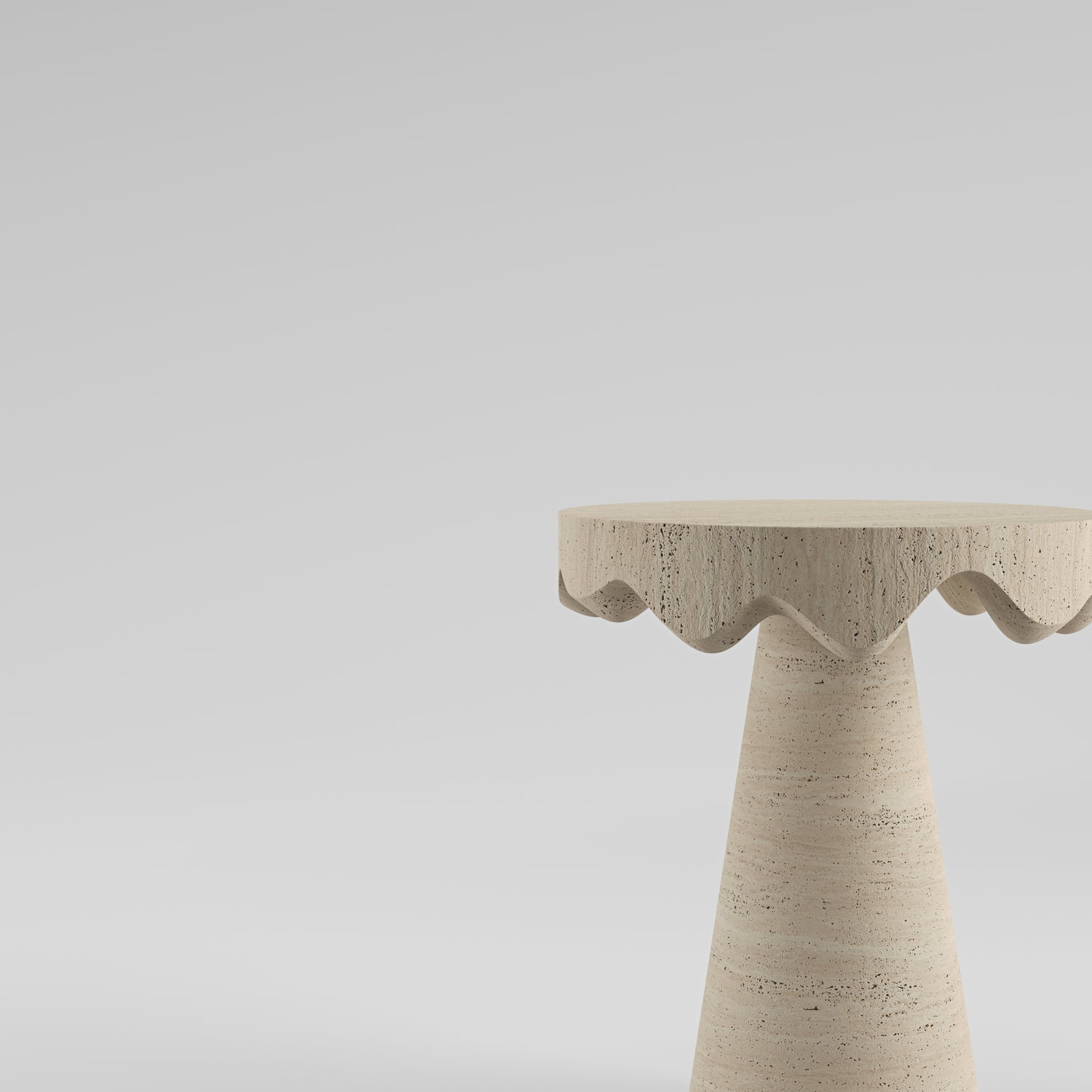 Dripotlé Travertine Side Table