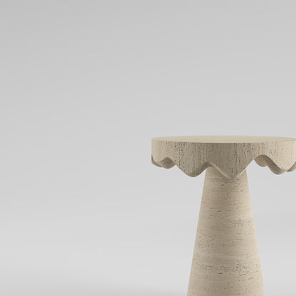 Dripotlé Travertine Side Table