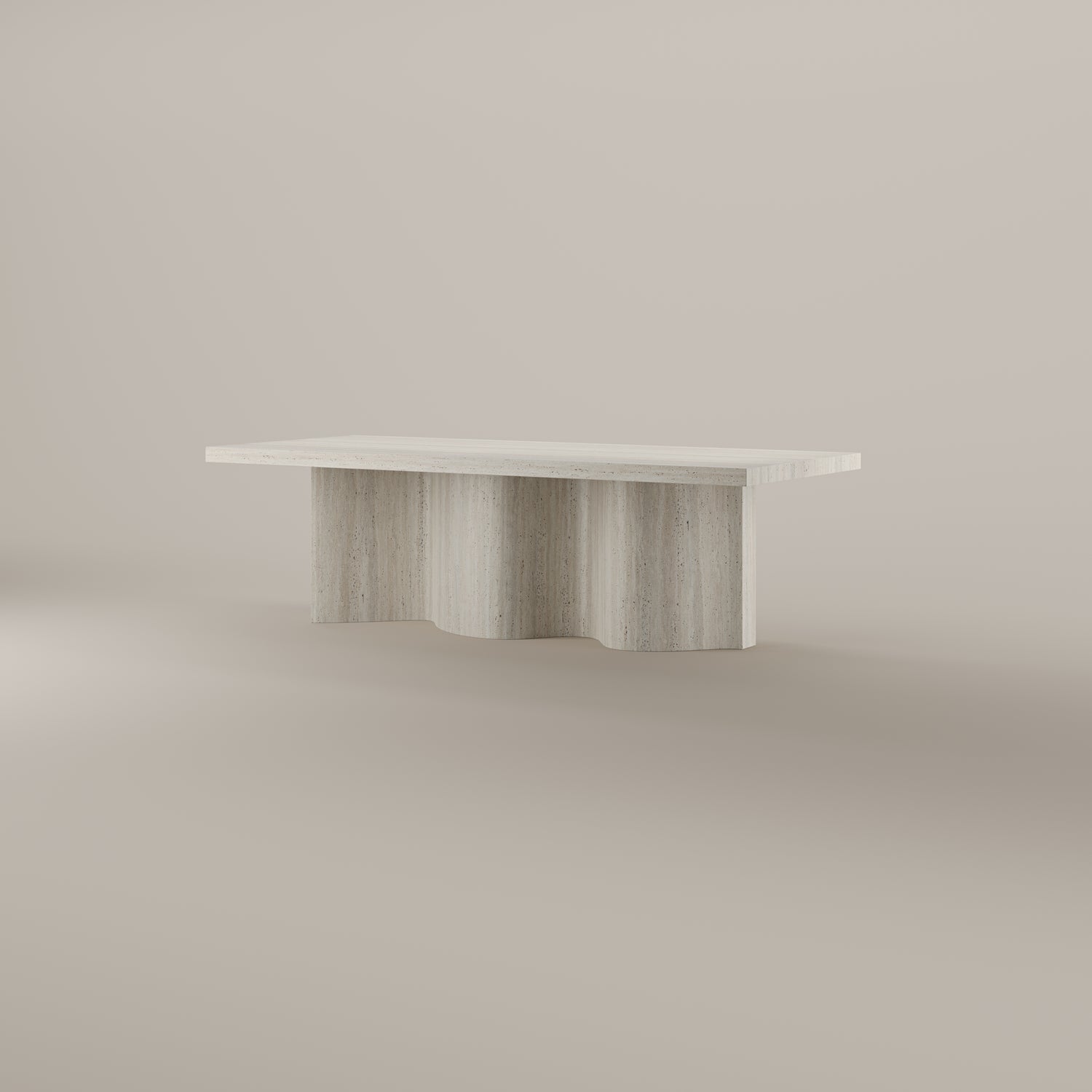 Cadence Travertine Sculptural Dining Table
