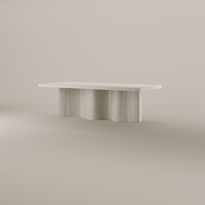 Cadence Travertine Sculptural Dining Table