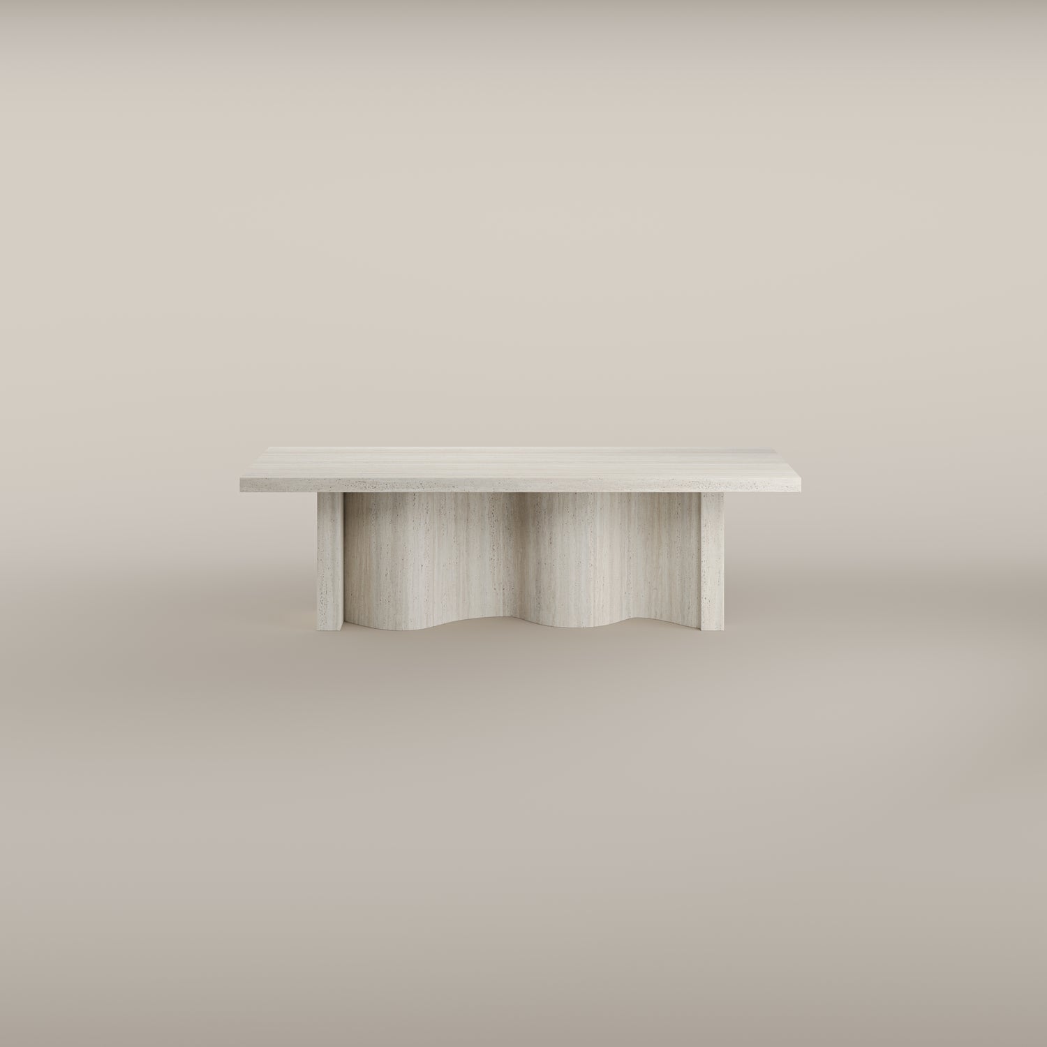 Cadence Travertine Sculptural Dining Table