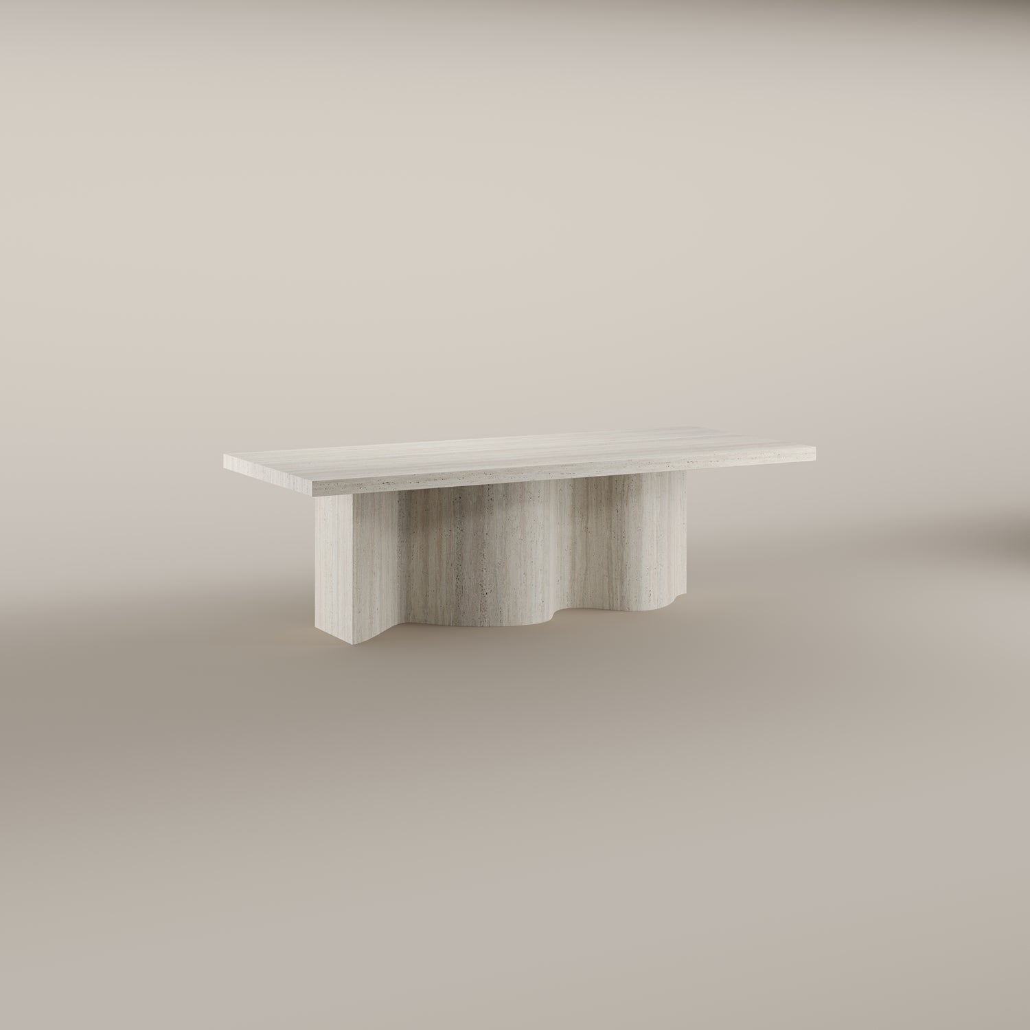Cadence Travertine Sculptural Dining Table