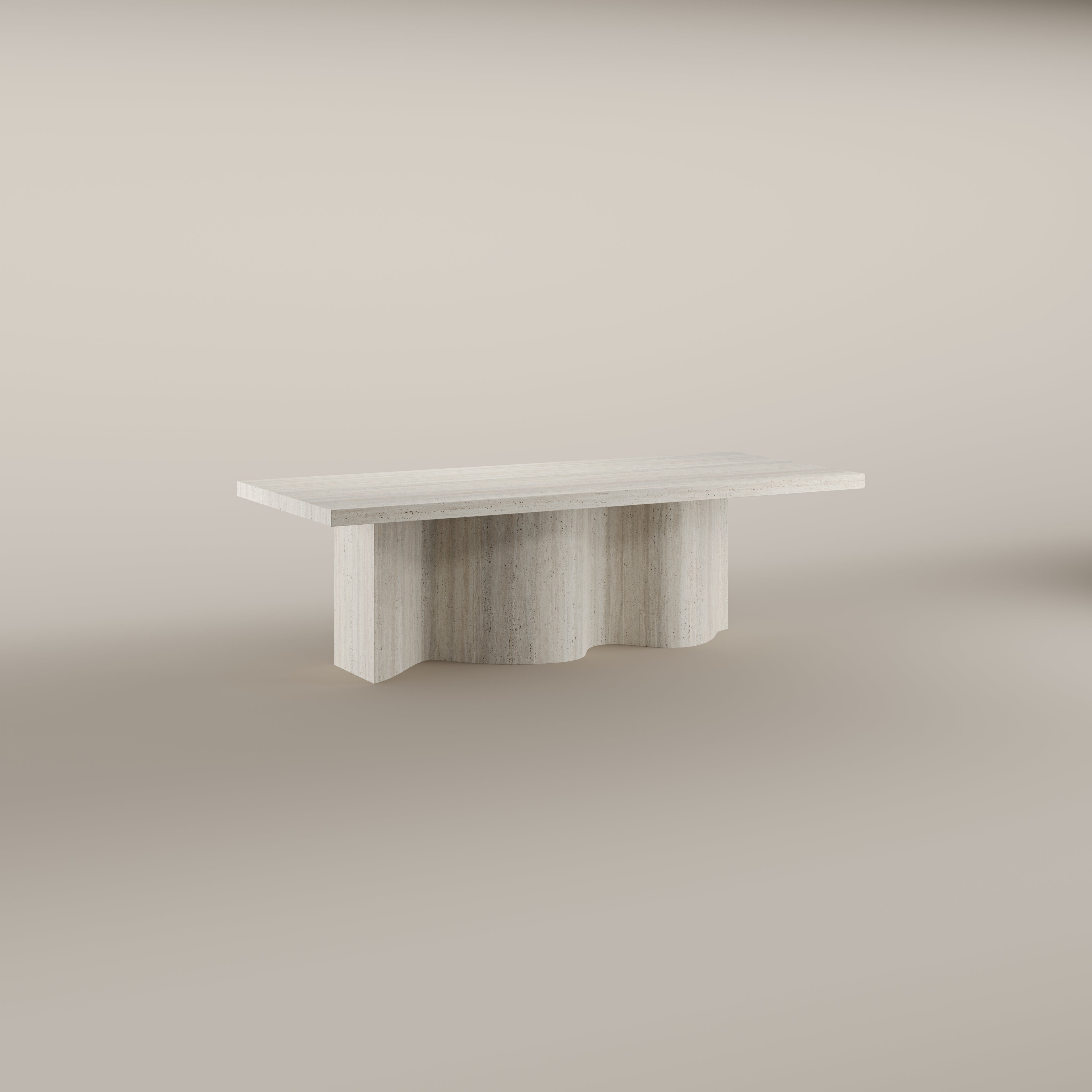 Cadence Travertine Sculptural Dining Table