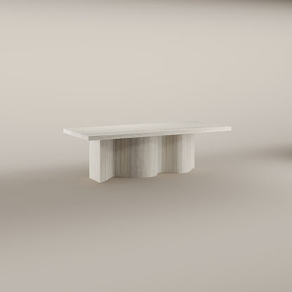 Cadence Travertine Sculptural Dining Table