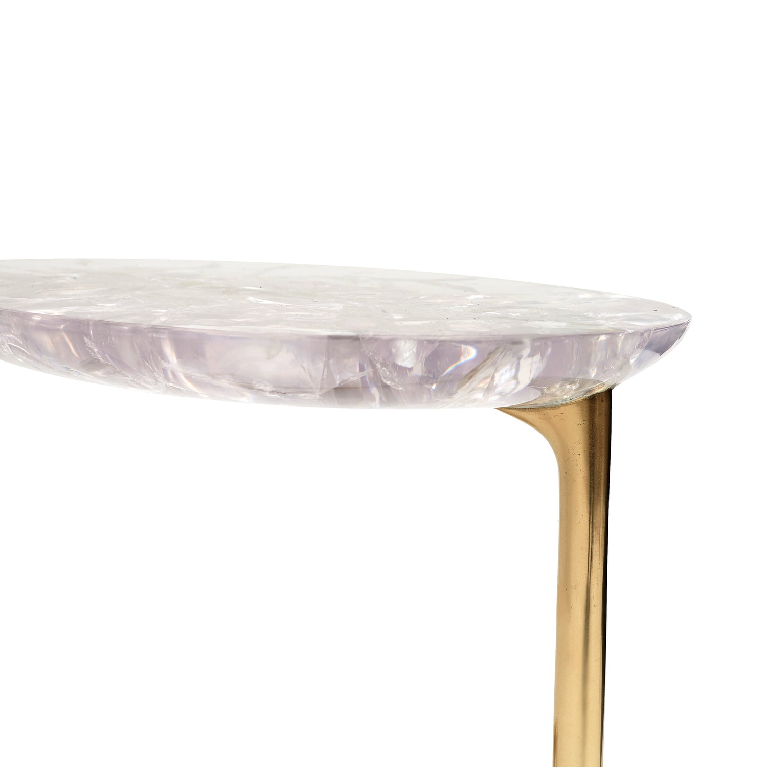 Uovo Ice Cracked Resin Side Table