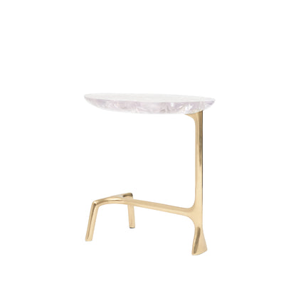 Uovo Ice Cracked Resin Side Table