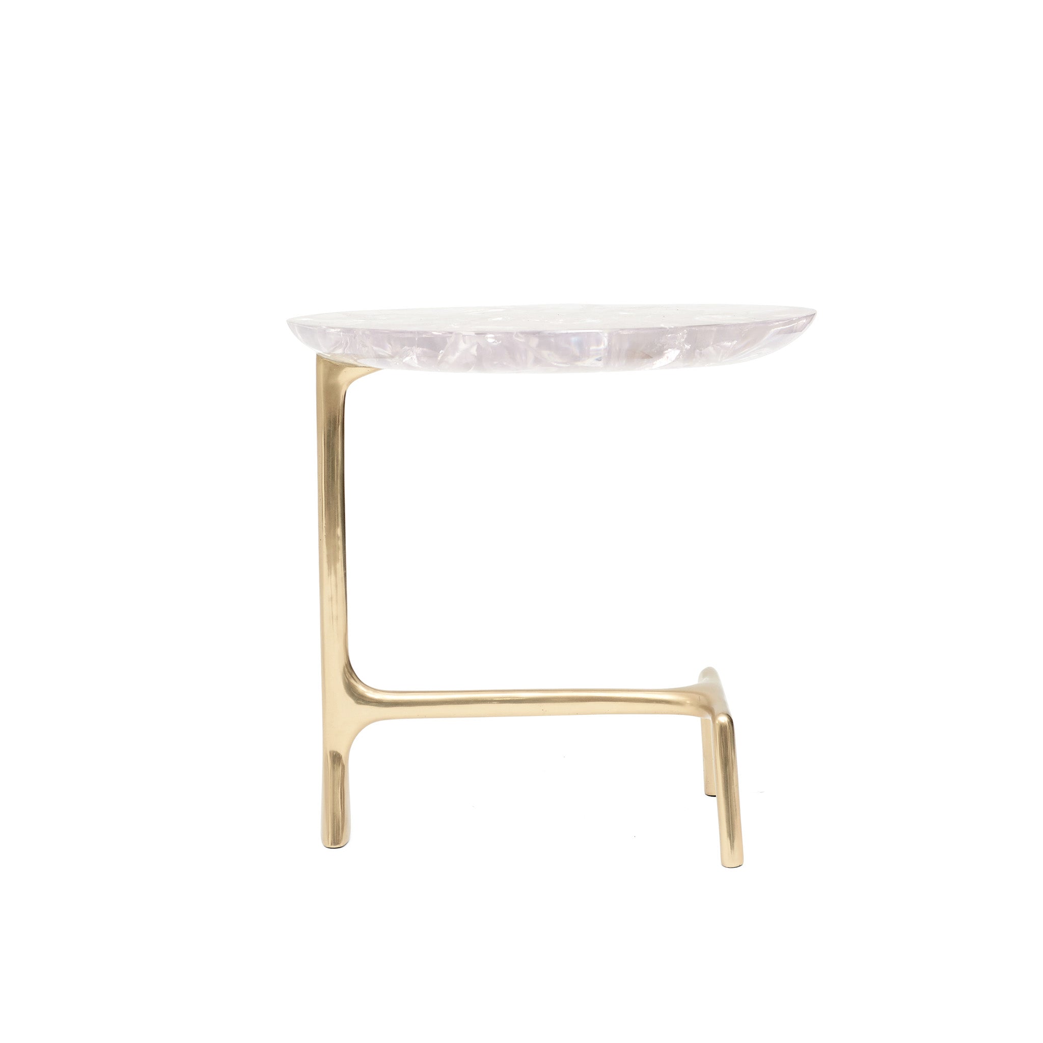 Uovo Ice Cracked Resin Side Table