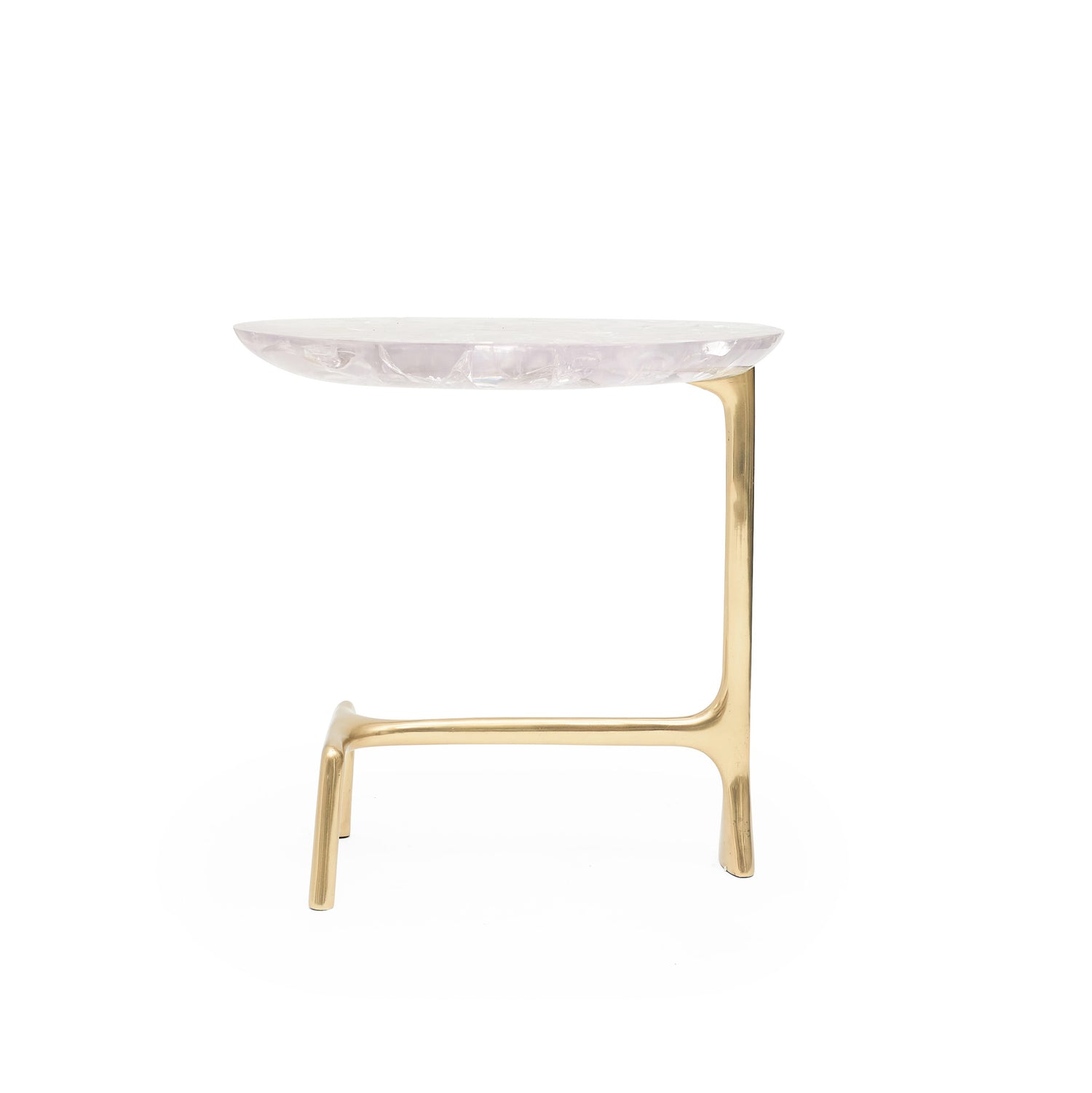 Uovo Ice Cracked Resin Side Table