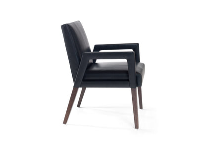 Reed Arm Chair with Upholstered Arm