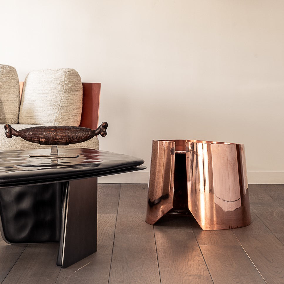 Drum Copper Coffee Table