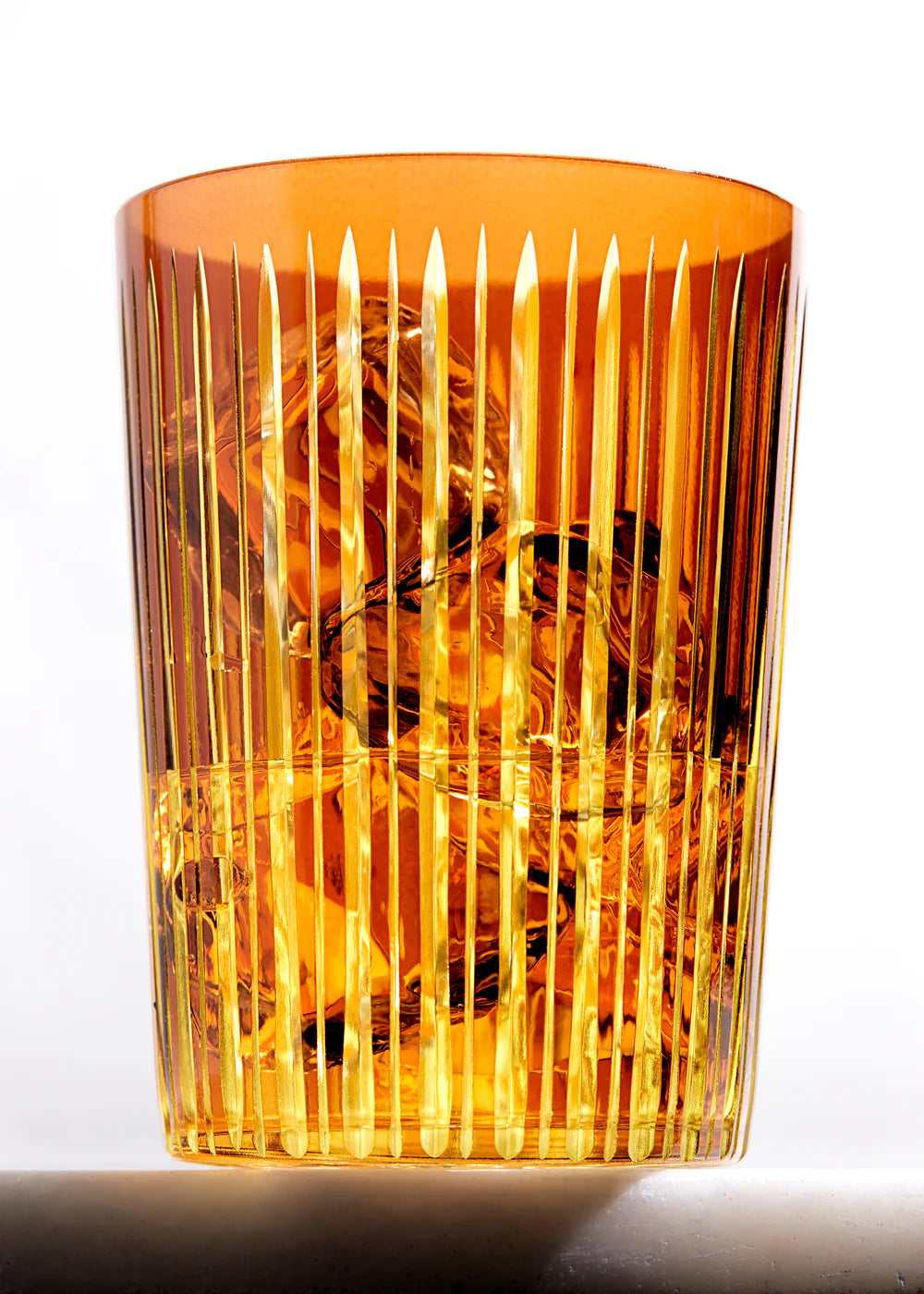 Prism Highball Glasses Amber