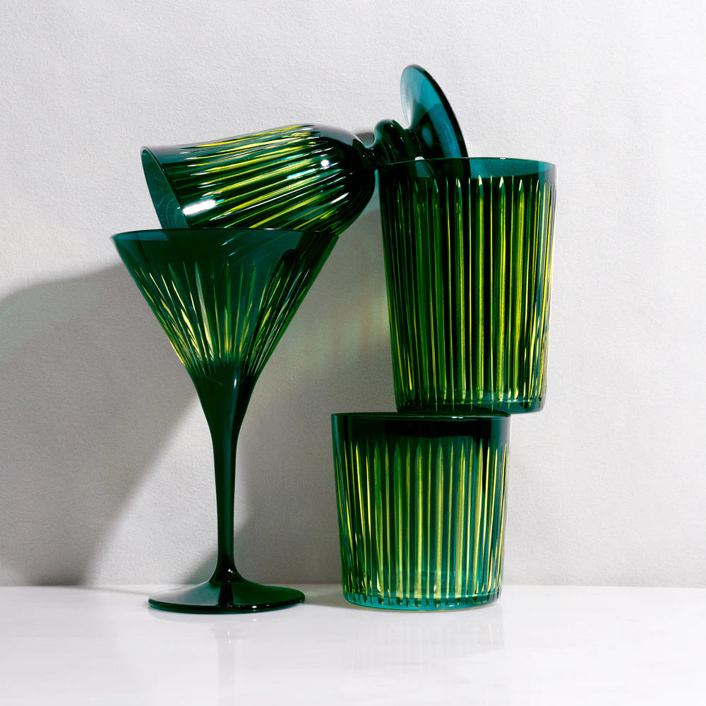 Prism Highball Glasses Green