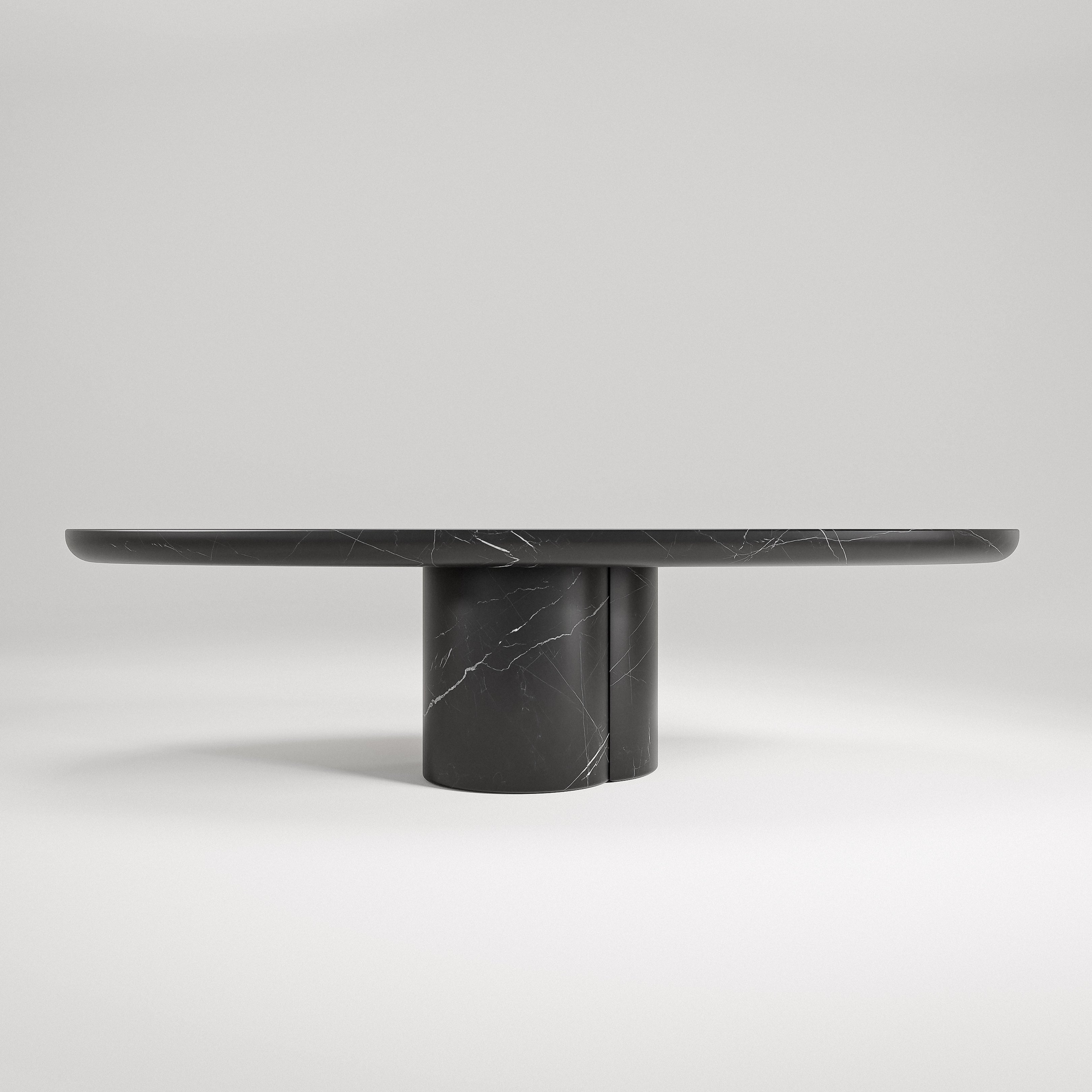 Tomoon Dining Table Oval - Marquina Marble