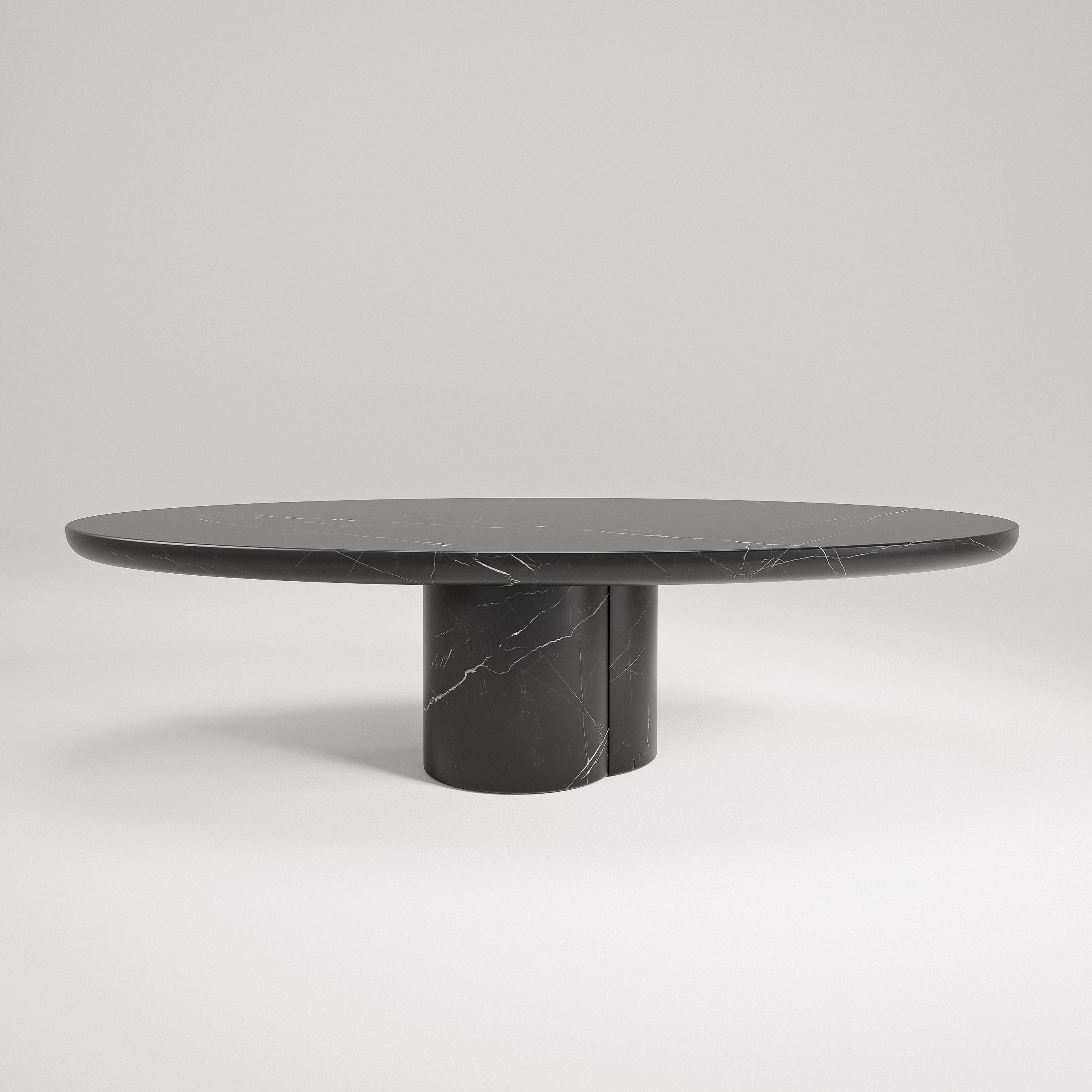 Tomoon Dining Table Oval - Marquina Marble